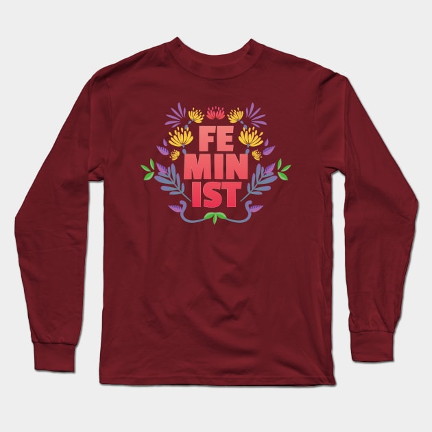 feminist sorority - feminism design Long Sleeve T-Shirt by OutfittersAve